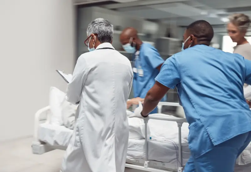 A busy emergency room in Portland, OR